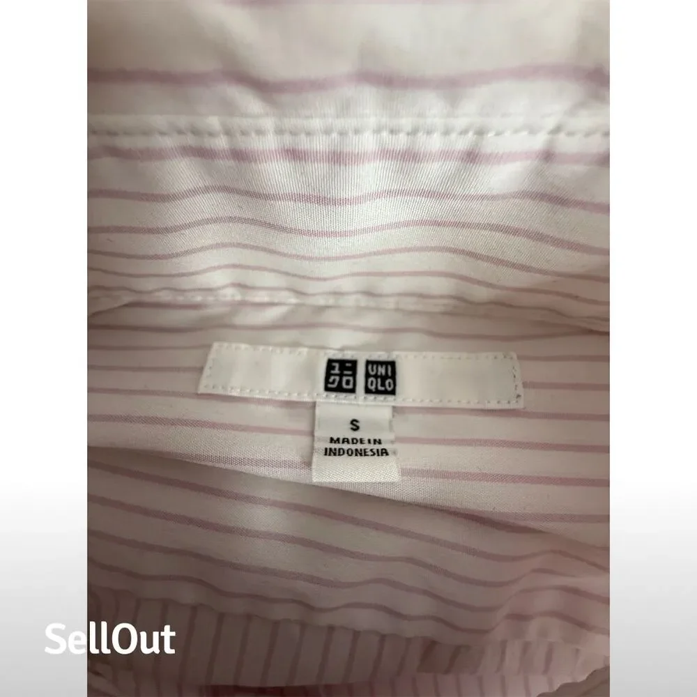 Uniqlo wonen’s Striped Long Sleeve Button-Down Shirt Size S Multicolor - Picture 6 of 7